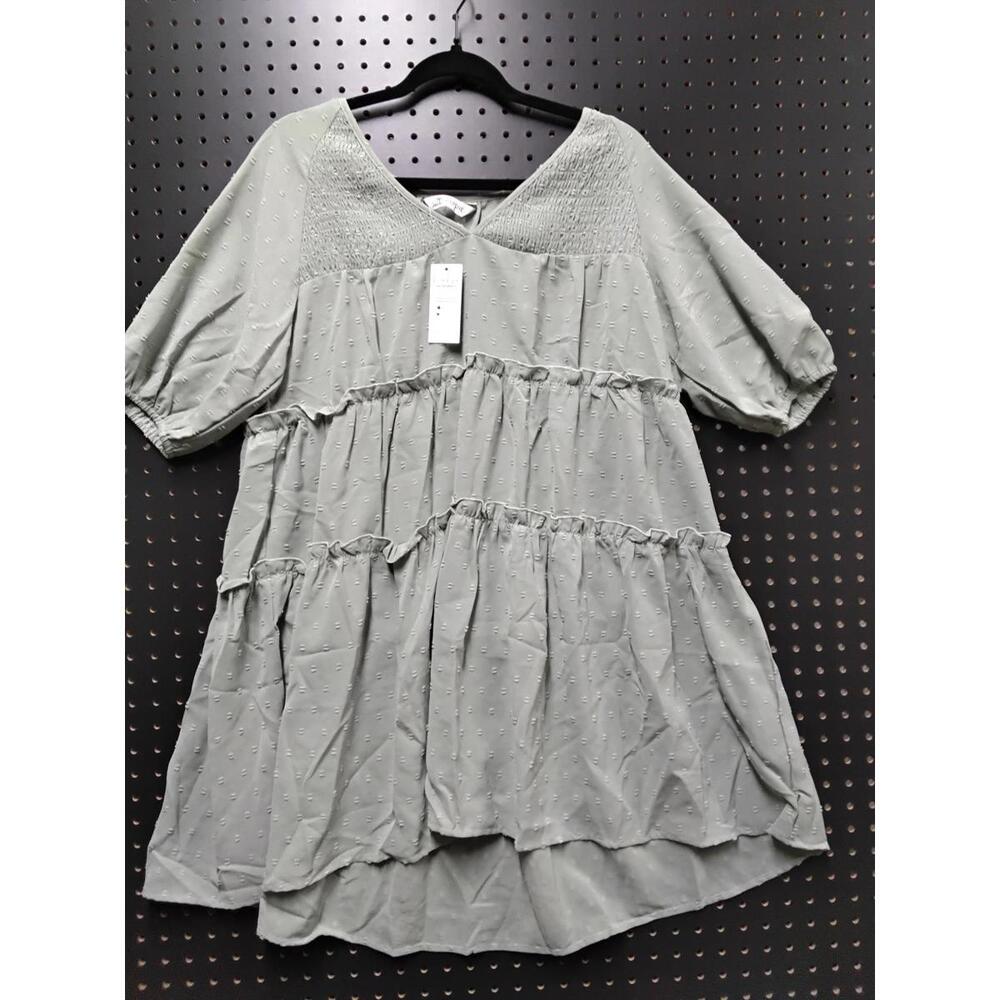 Chic Light Green Tiered Long Shirt - Act Fast!